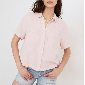 Madewell Lightspun Beachside Shirt Womens 2XL Pink Beachy Casual
